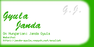 gyula janda business card